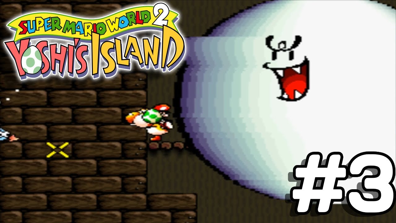 FIGHTING A HUGE BOO!! -  Super Mario World 2: Yoshi's Island #3