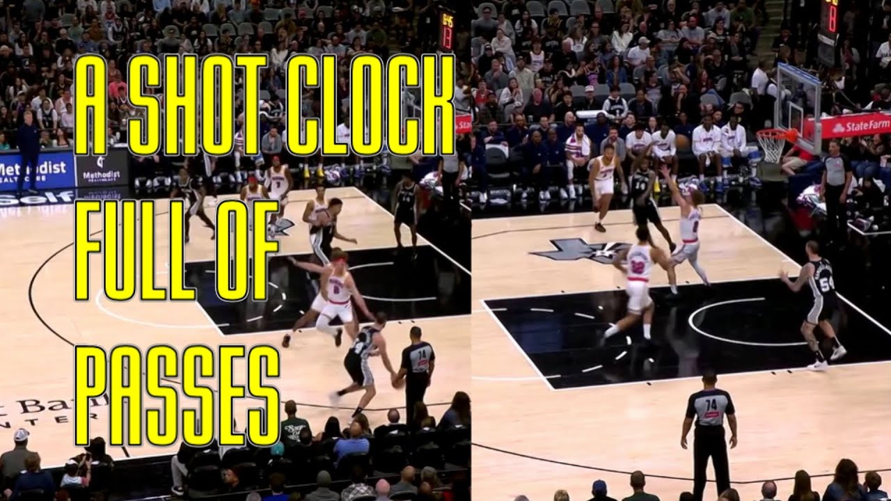 The Spurs made the ball go around the &lsquo;world&rsquo; twice before firing a perfect TREY😎 @8x PASS #reaction
