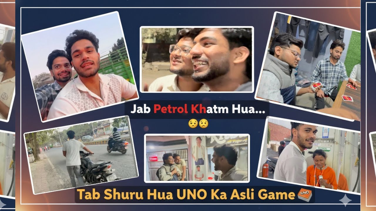 Jab Petrol Khatm Hua… 🥲😳Tab Shuru Hua UNO Ka Asli Game 🃏♦️  || funny || vlogs||