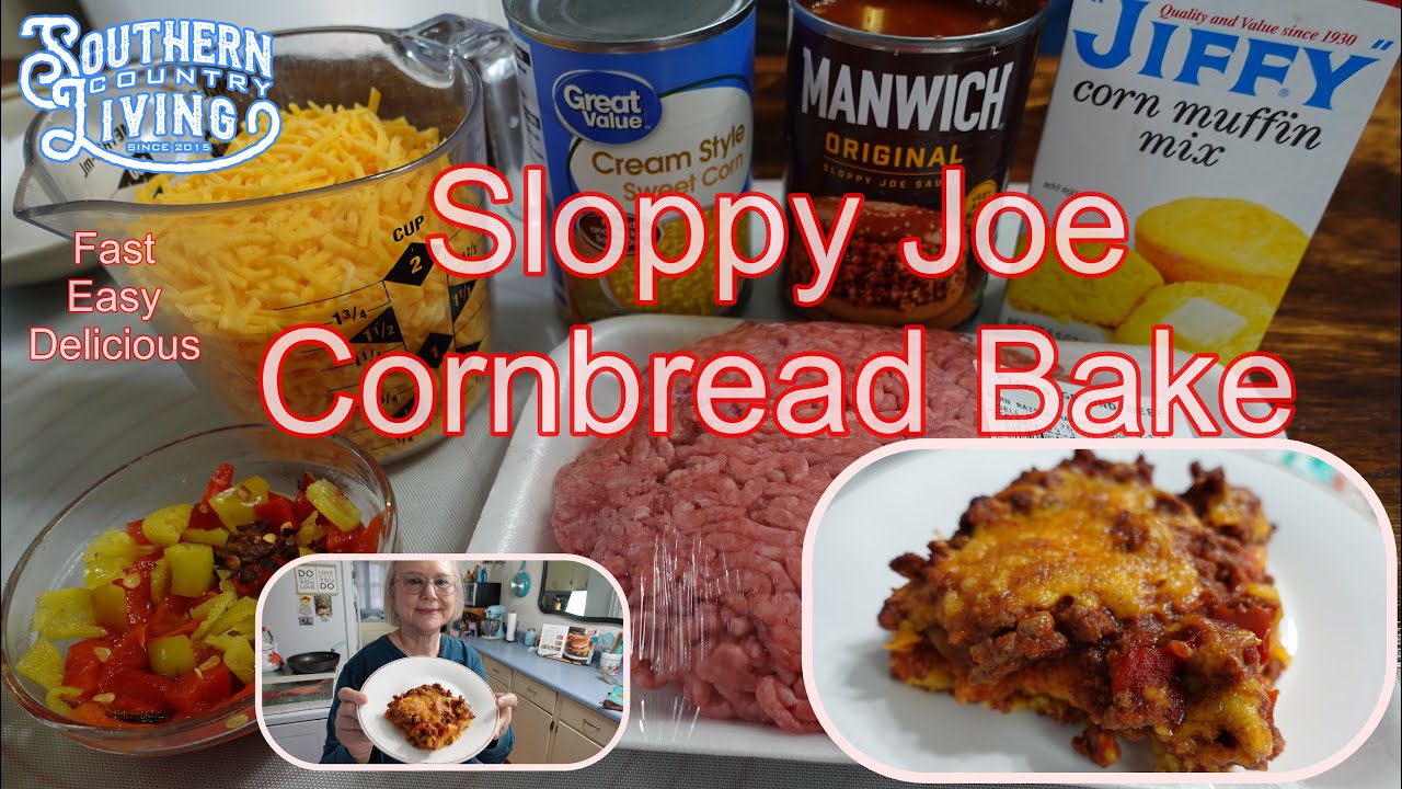 Sloppy Joe Cornbread Bake  --  Easy and Delicious
