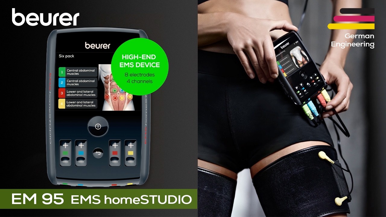 Beurer EM 95 EMS Device with Bluetooth | Full Body Muscle Stimulation & Home Workout
