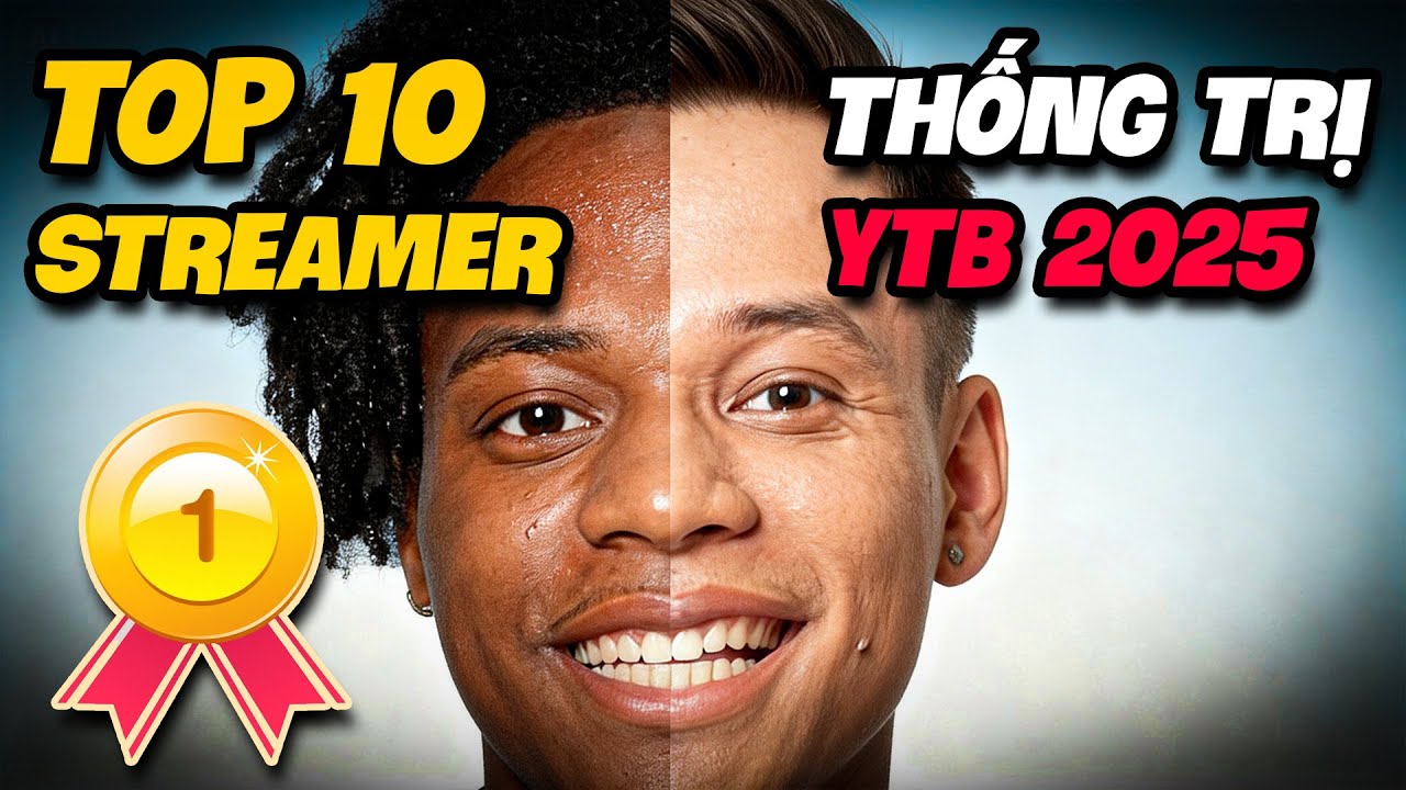 Top 10 Streamer thống trị YouTube Gaming 2025