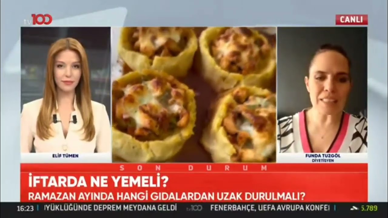 RAMAZAN AYINDA BESLENME VE IFTAR'DA NE YEMELİ-DYT. FUNDA TUZGÖL-08.03.2024 TV100 HABER