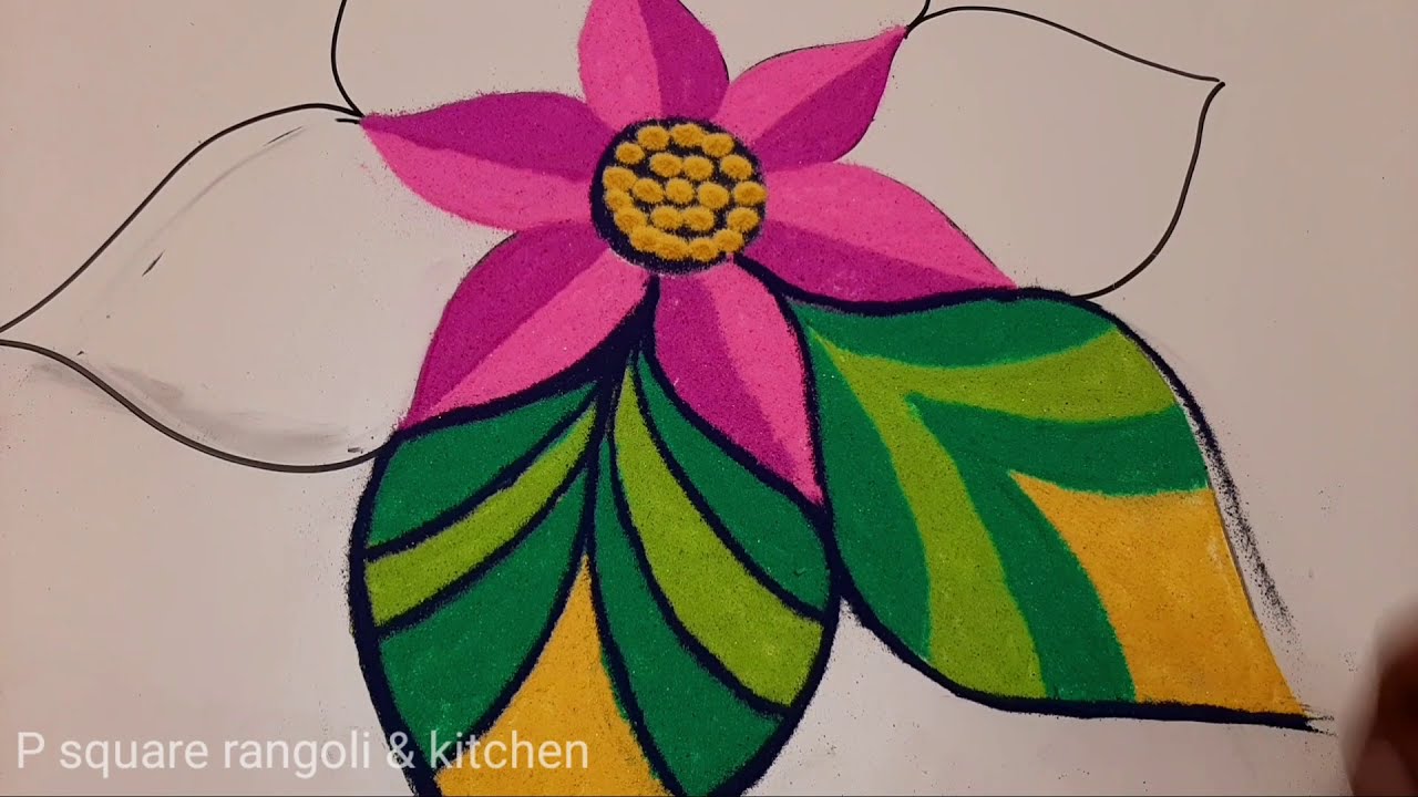 3d rangoli |easy rangoli |simple rangoli |rangoli kolam |p square rangoli & kitchen