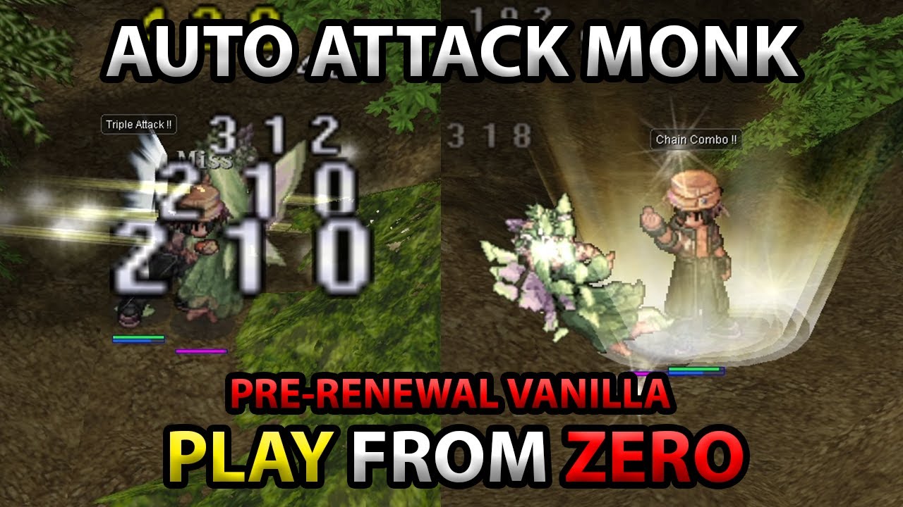 Auto Attack Monk from Zero - Ragnarok Online Pre-Renewal