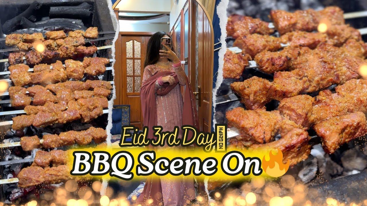 Eid 3rd Day 🩷 | Barbeque Party With All Family♥️😻| Full Enjoy with Cousins🤍
