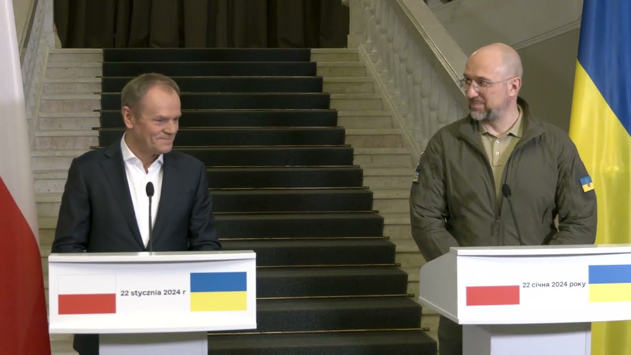Konferencja prasowa Premiera Donalda Tuska i Premiera Denysa Shmyhala w Kijowie.