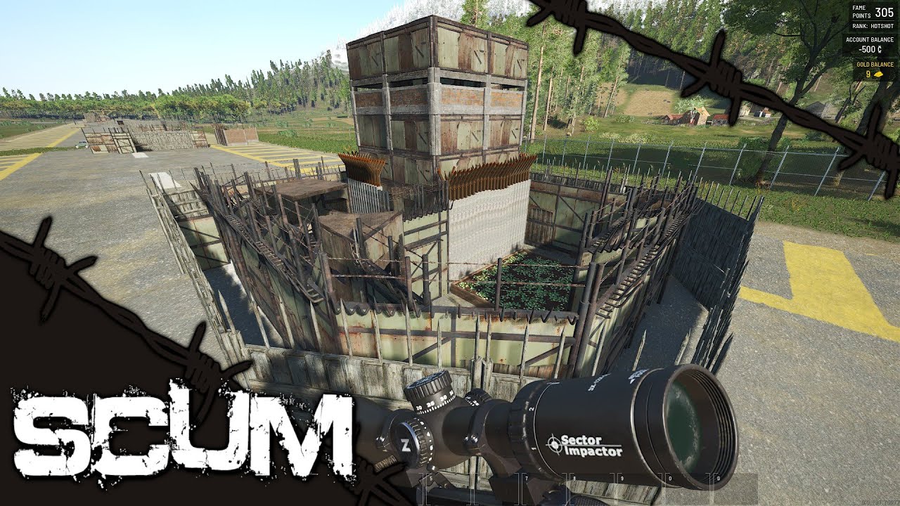 Небольшая база отряда, полная ловушек и объектов — SCUM 9.95 Полное руководство