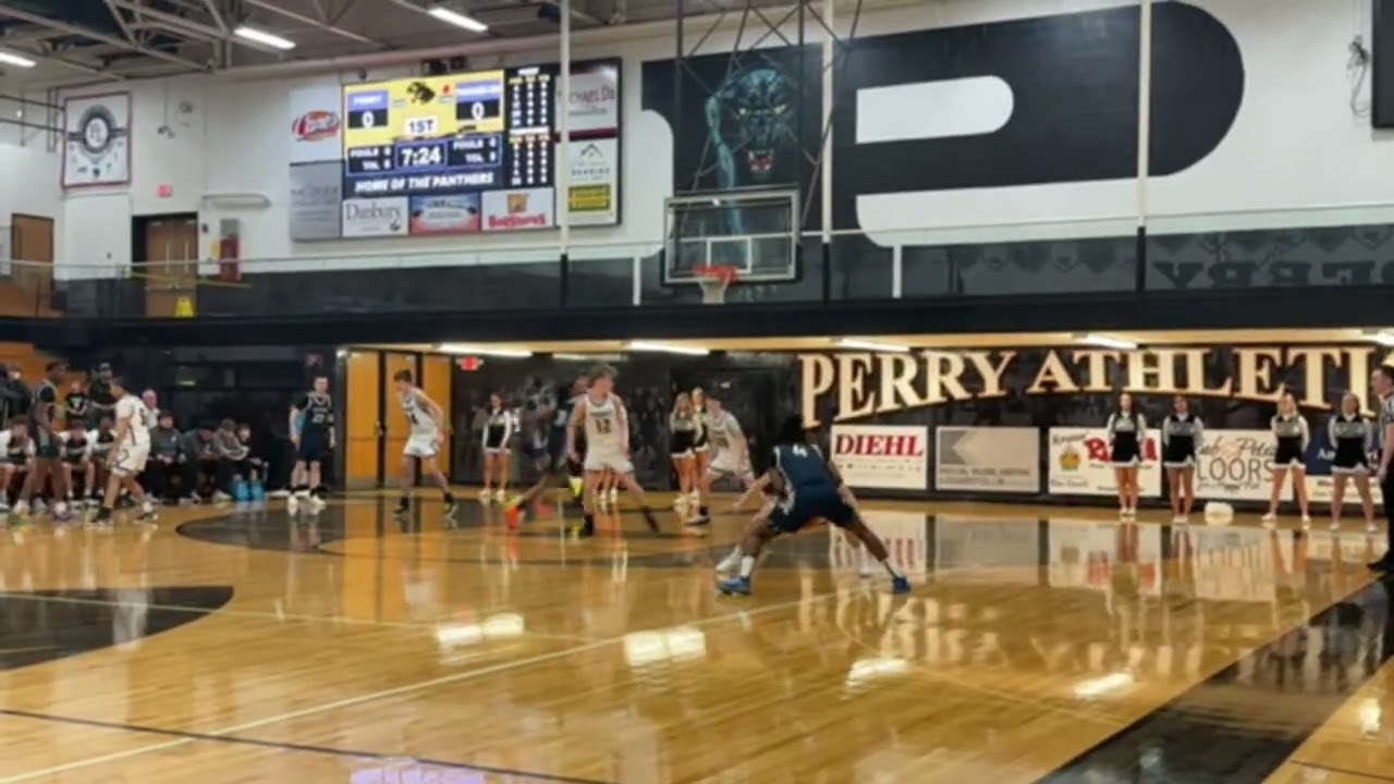 Highlight 0:00 - 4:13 from Perry Panthers Boys Basketball vs Twinsburgh District Semifinals Playoffs