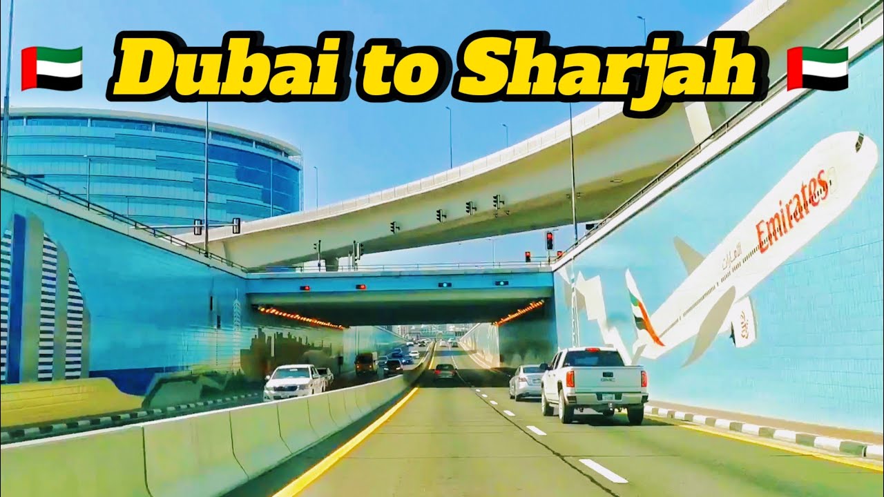 Scenic Road Drive From Dubai to Sharjah | Road Trip UAE 2025 🇦🇪 