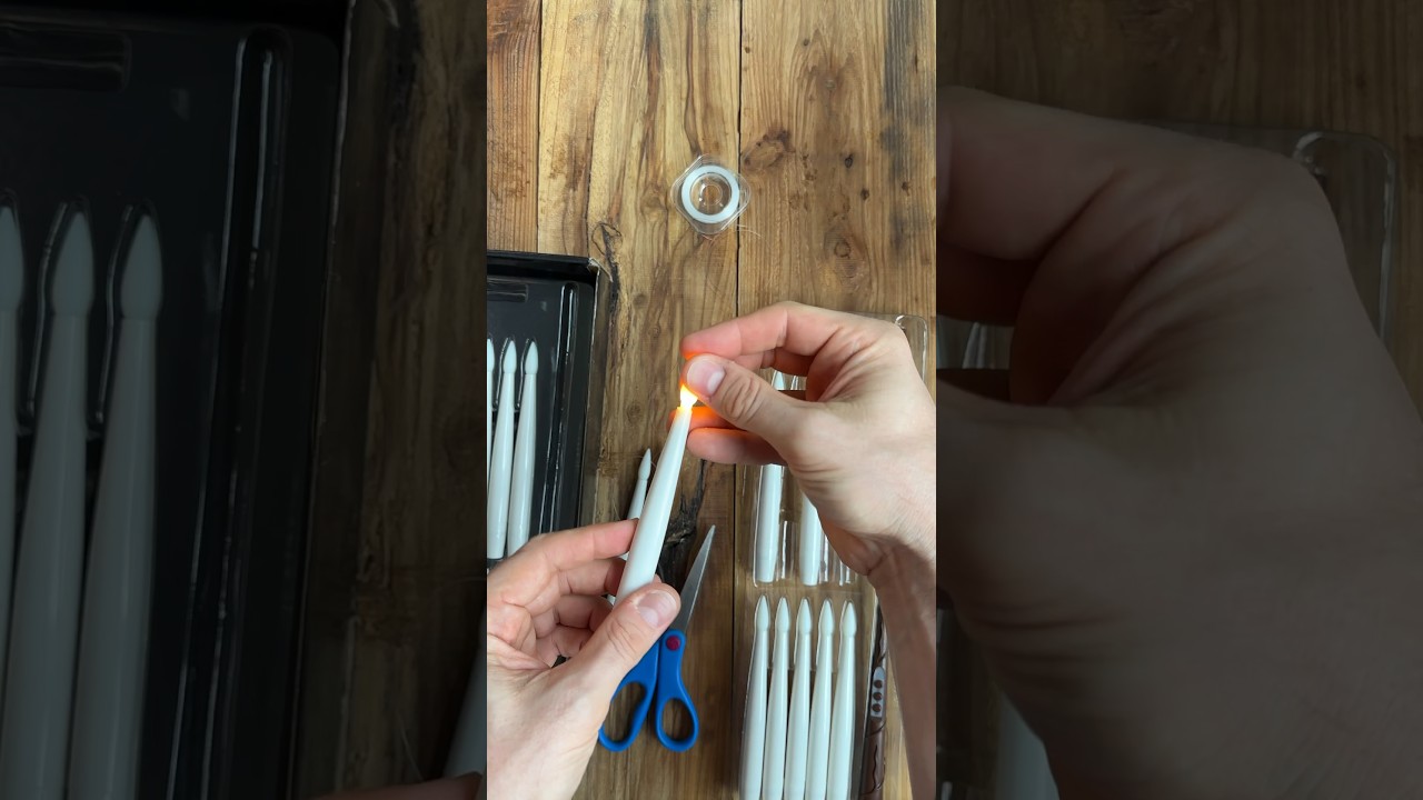 How we hung our floating candles 