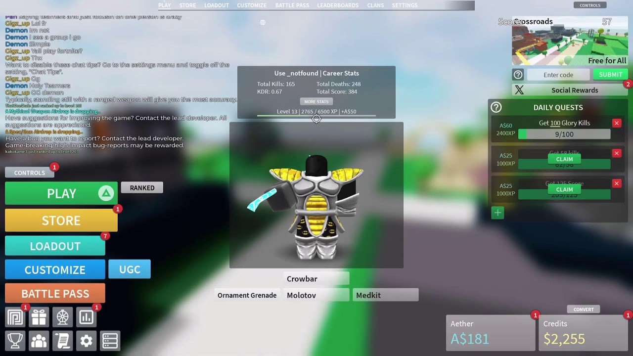 Game with the goat Zyrell  on Roblox