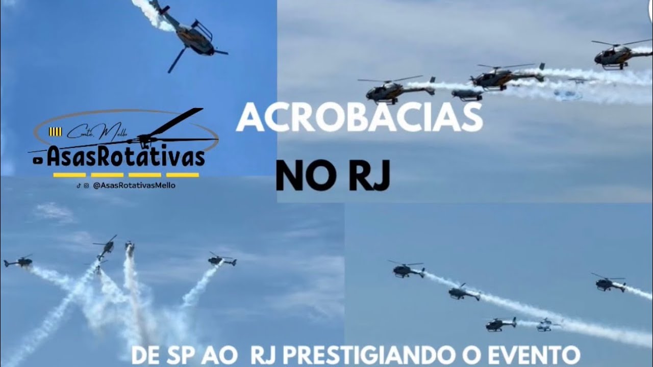 Esquadrilha F. Aérea Espanhola, Patrulla Aspa, realiza acrobacias  em Ipanema. Asasrotativas SP-RJ 🚁