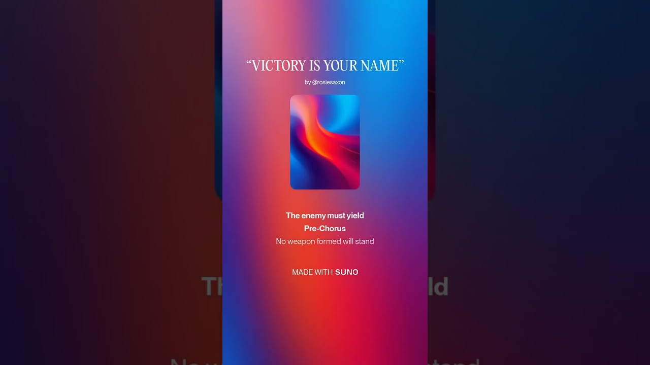 “VICTORY IS YOUR NAME”