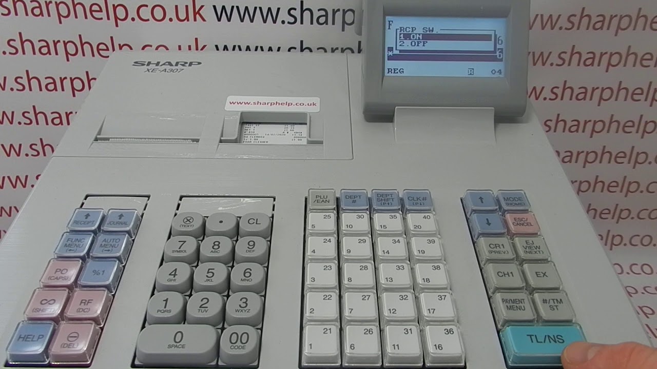 Troubleshooting Till Receipt Not Printing Sharp XE-A307 / XE-A407 / XE-A507 Cash Register