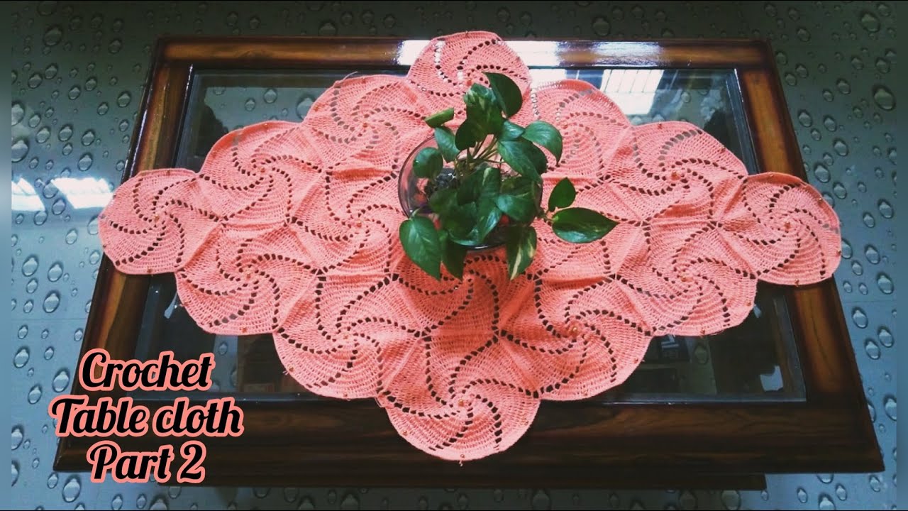 Very easy crochet table cloth for beginners//par 2//luna crochet designs