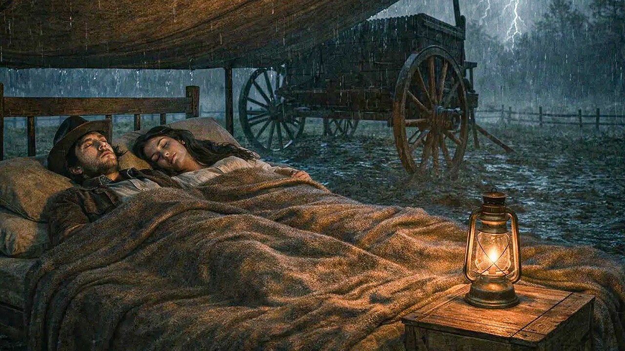 Together Under a Tent – John and Abigale Spend Night on a Cozy Wagon Tent Shelter | RDR2 ASMR