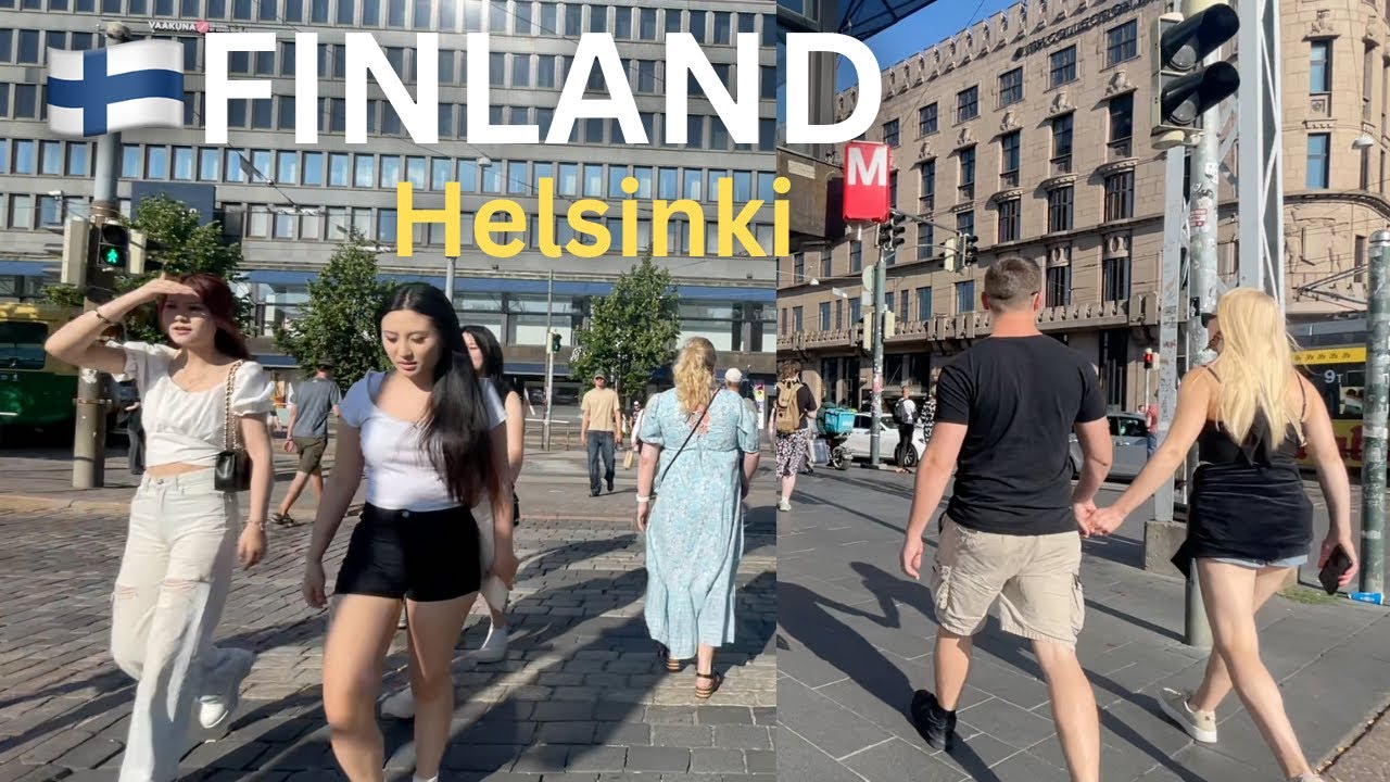 🇫🇮Finland: Helsinki Saturday Summer Evening Vibes in City Centre 2025