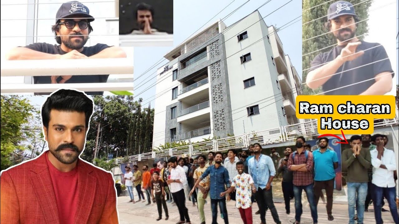 Fans Crazy at Ram Charan House | Ram Charan New house in Hyderabad | Ram Charan Home tour