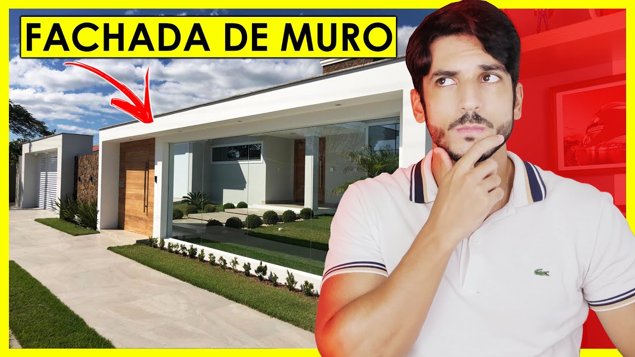 FACHADA DE MURO DE CASAS MODERNAS E SIMPLES