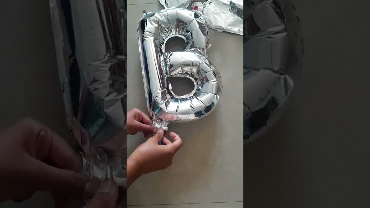How to deflate foil balloons using straw