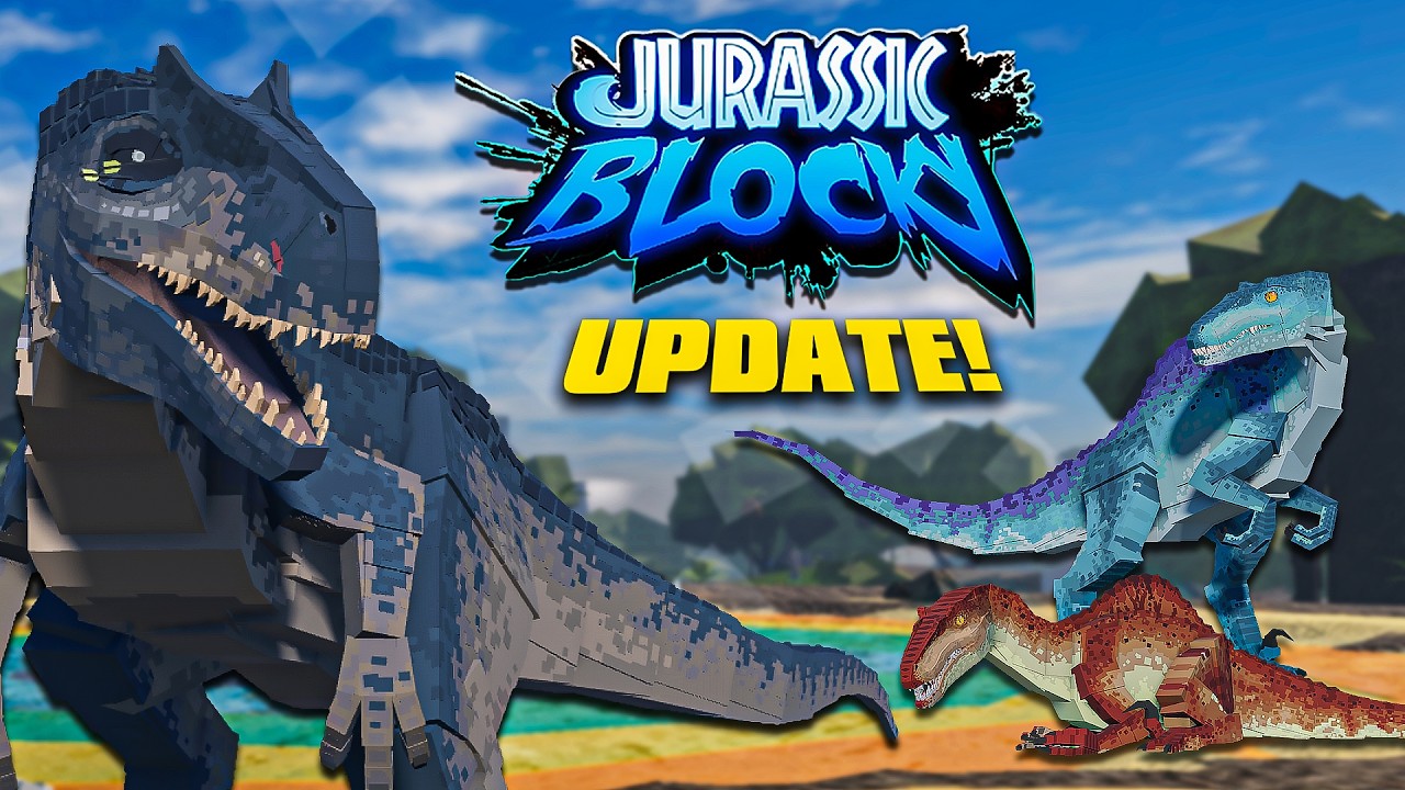 Jurassic Blocky UPDATE! Allosaurus Remodel & New Skins