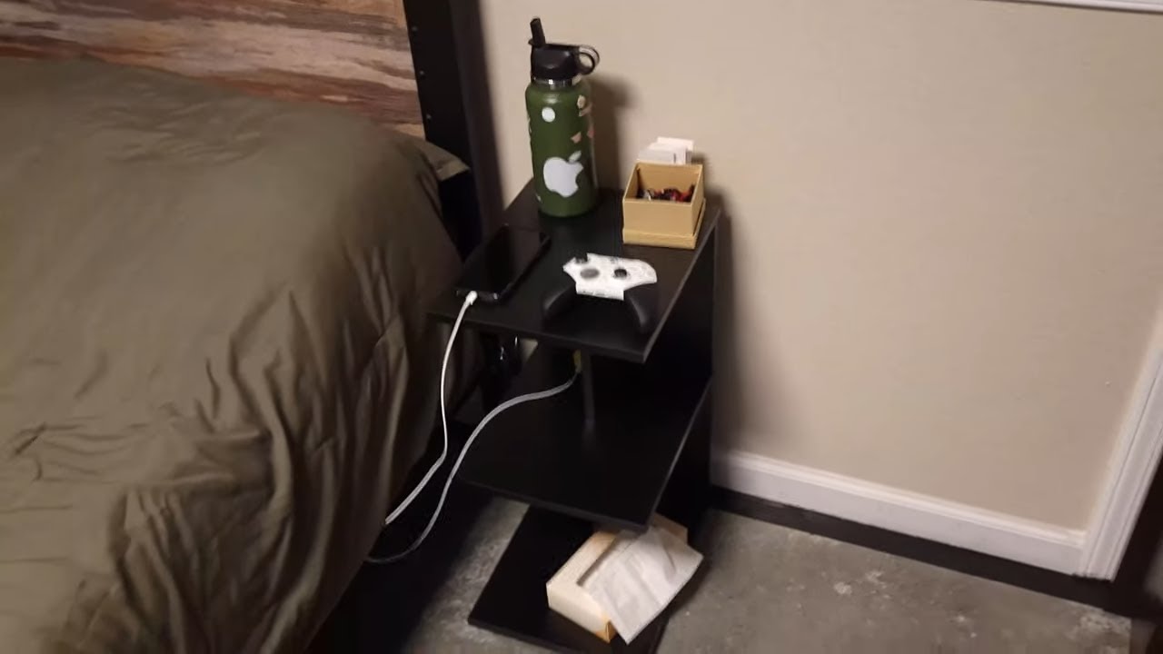 Zgren side table with USB and POWER assembly