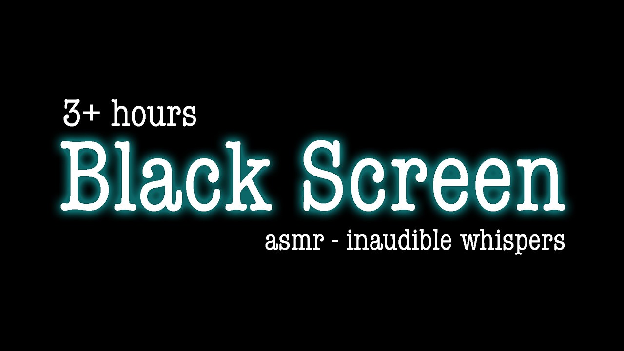 3 HOURS | Black Screen ASMR Inaudible Whispers & Soft Fluffy Scratching