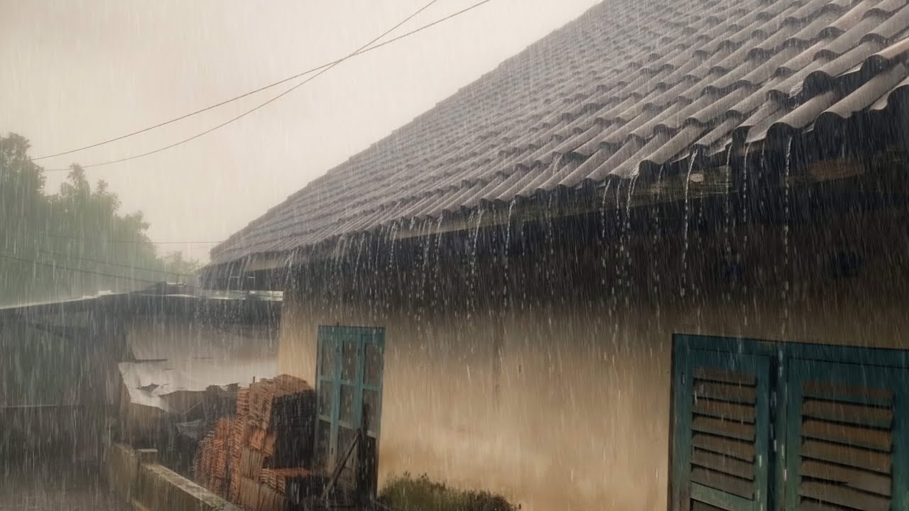 Relaxing Rain Sounds on a Roof 🌧️ | Steady Rain for Deep Sleep and Relaxation