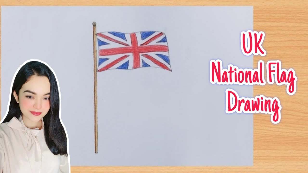 UK Flag Drawing Easy Step By Step | United Kingdom Flag Drawing Easy