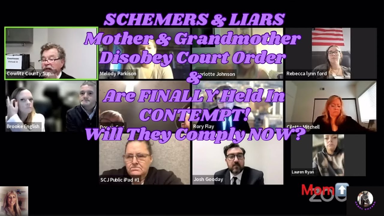 Schemers & Liars Mother & Grandmother Disobey Court Order & Are FINALLY Held In Contempt!