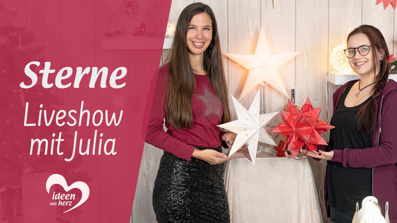 Sterne zum Verzieren - Facebook live vom 18.11.2019 - Basteln mit Julia - Ideen mit Herz