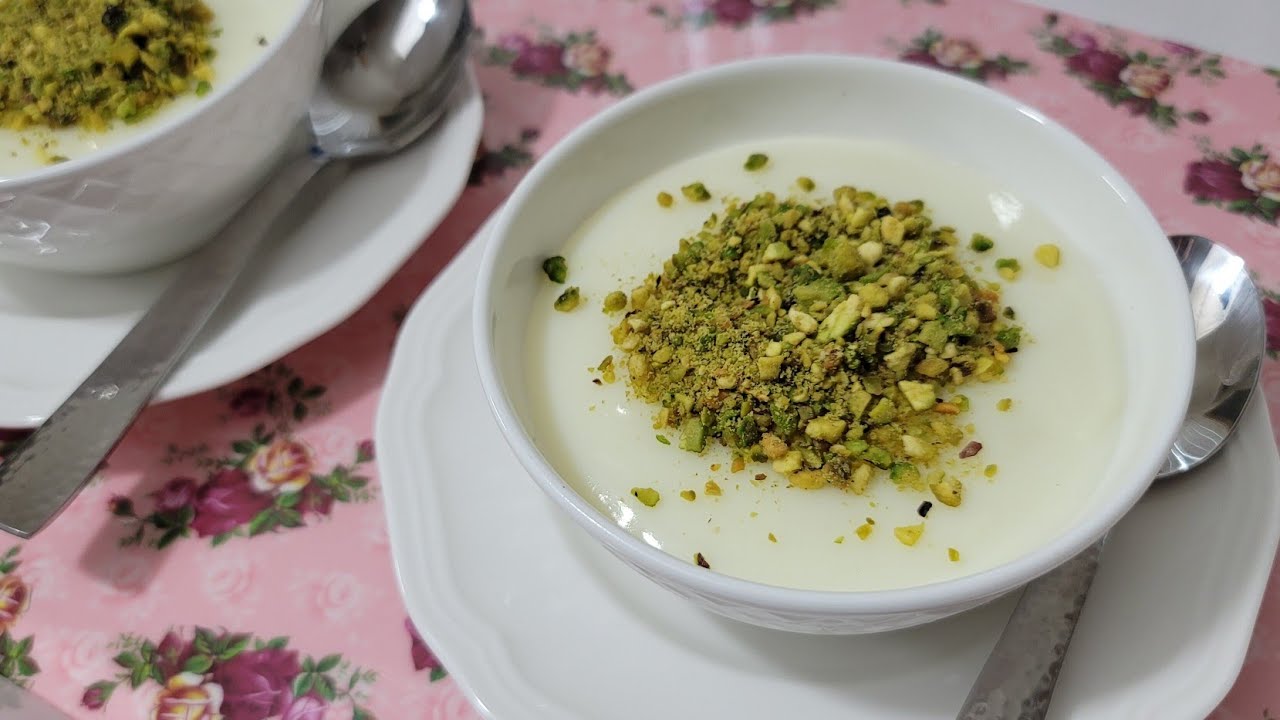 طريقة تحضير مهلبية النشا (نشا الذرة)  The Perfect Mouhalabieh Recipe, Milk Cornstarch Pudding