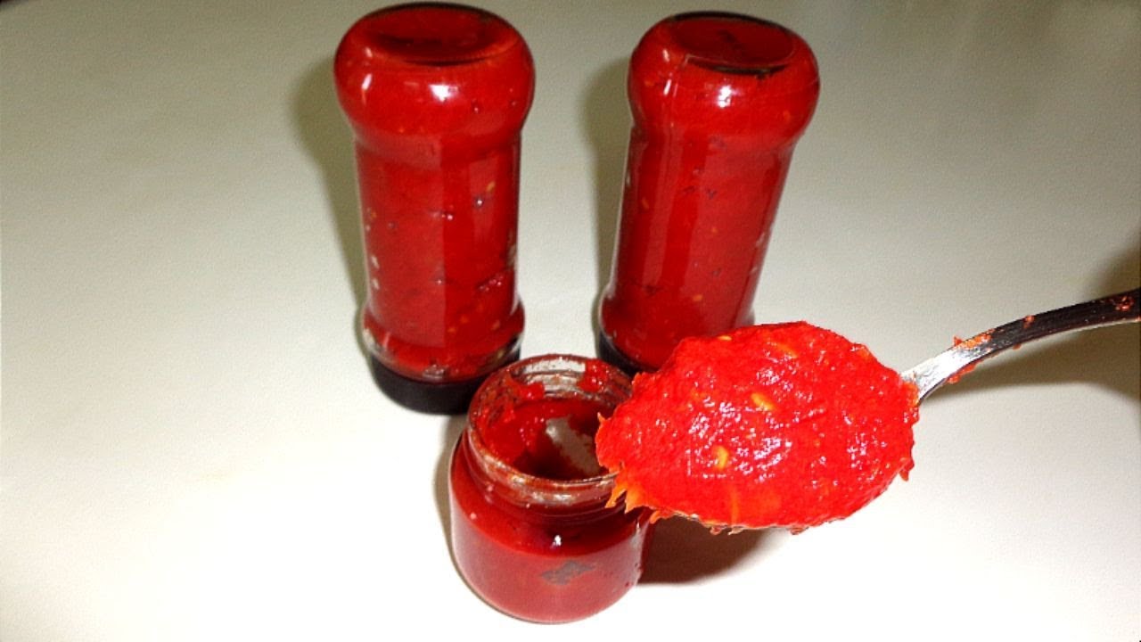 Tomate Concentré Fait Maison - معجون الطماطم في البيت بدون مواد حافظه - مركز الطماطم في المنزل