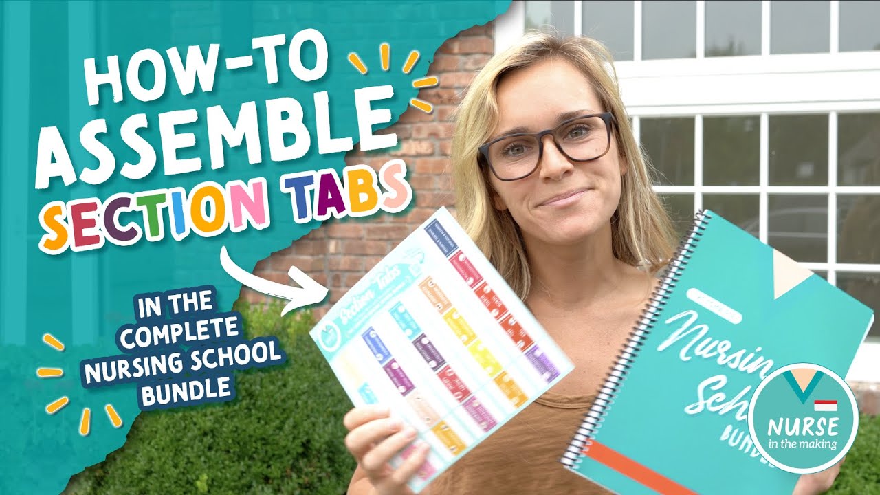 How to assemble your section tabs in The Complete Nursing School Bundle ♡