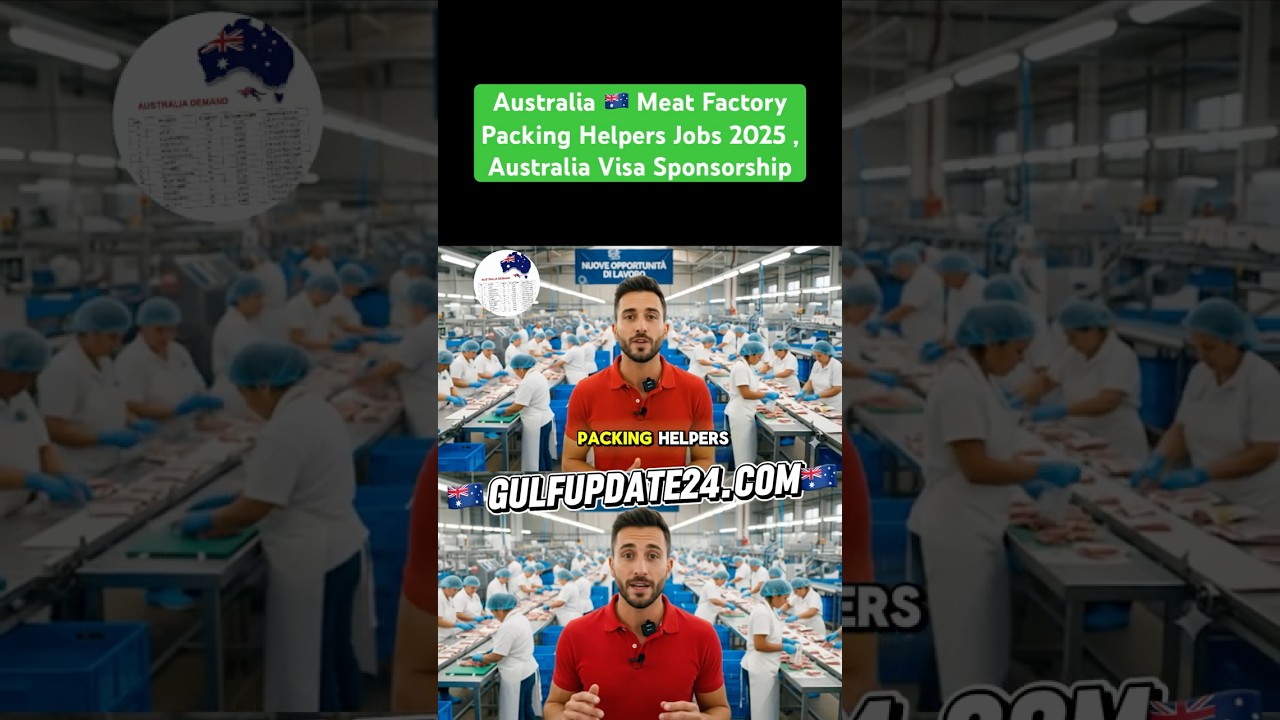 Australia Jobs 2025 🇦🇺 | Meat Factory Packing Helpers | Visa Sponsorship