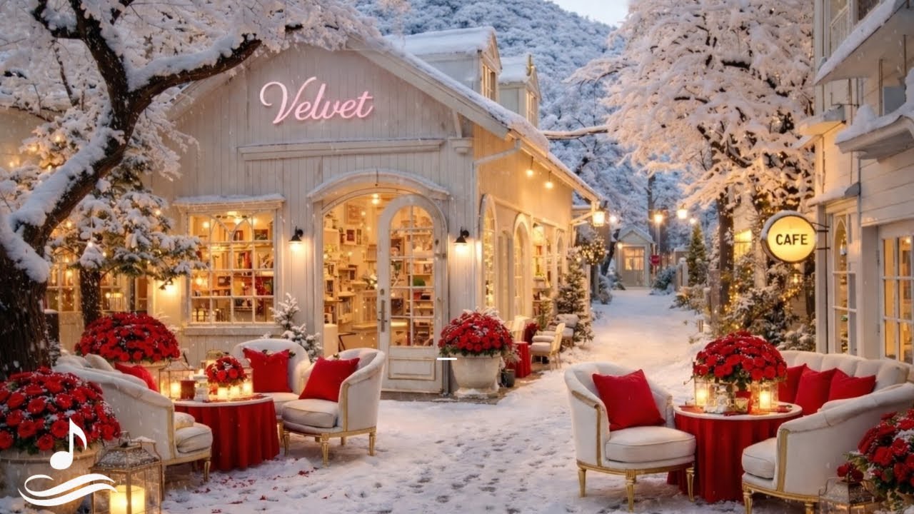 Valentine’s Day Romantic Jazz Ambience ❤️ | Cozy Winter Café Love Music | Candlelight Dinner 