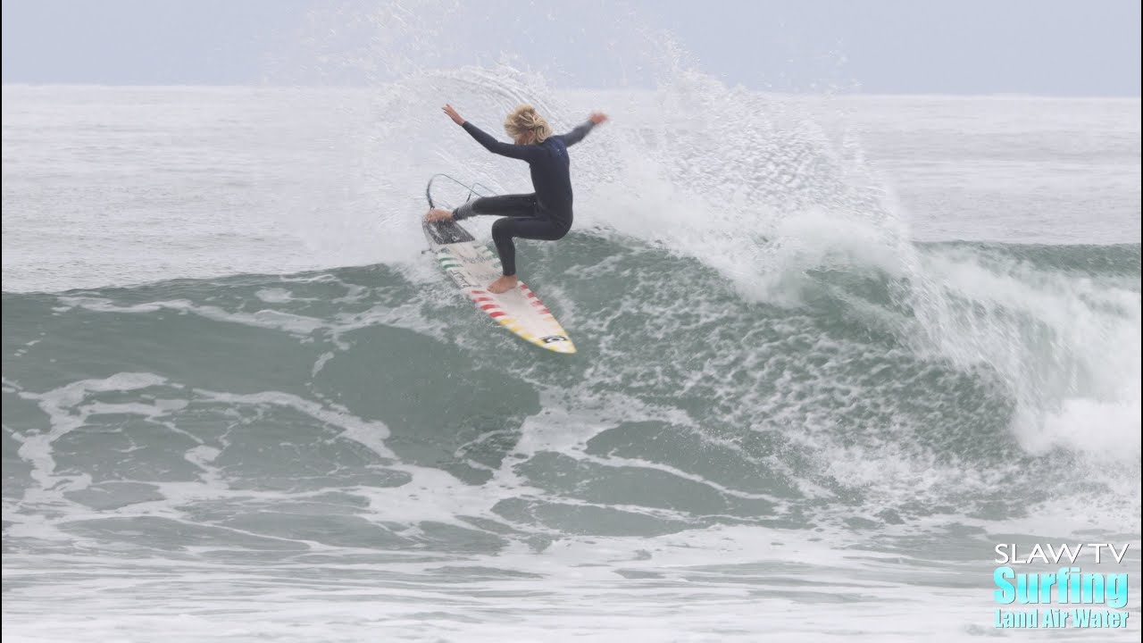 Groms Enjoying Lowers Trestles Surfing Session - 4K - Raw SLAW