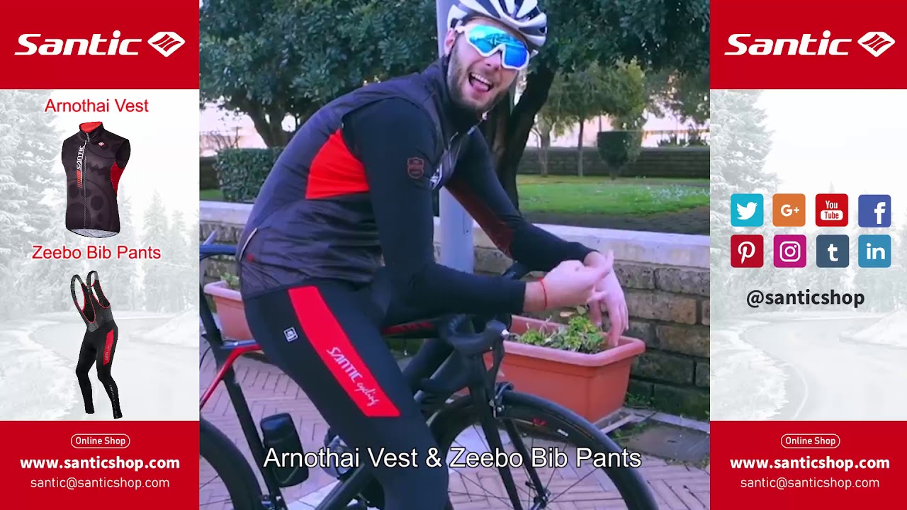 Santicshop road cycling Amothai vest & Zeebo Bib Pants
