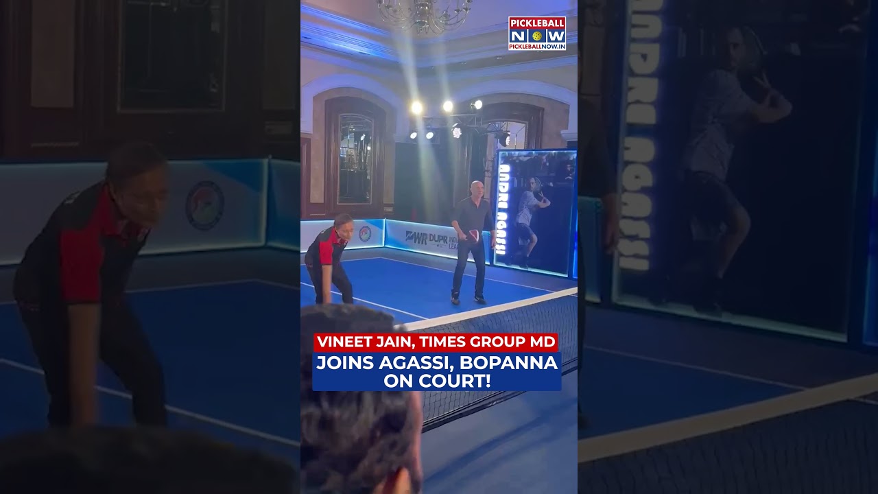Times Group MD, Vineet Jain, Agassi & Bopanna Serve Up Excitement in an Epic Pickleball Match!