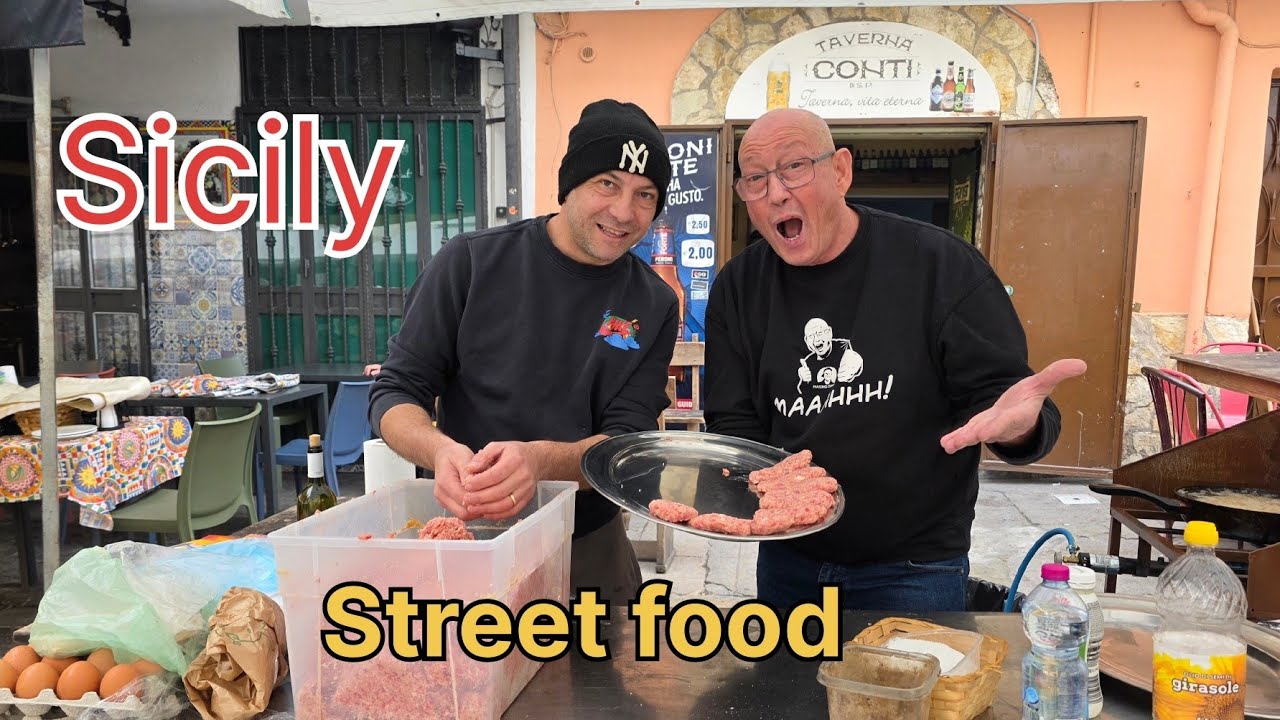 Street food dalla Taverna Conti a Ballarò, Palermo (Sicily) Cibo di strada.