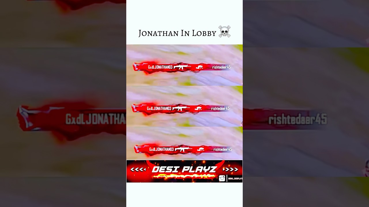 Jonathan in Lobby ☠️! #bgmi #shorts #desiplayz