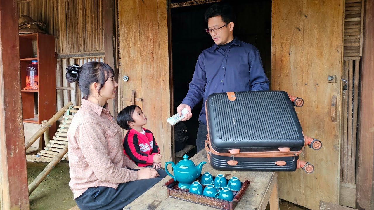 Happy day: Husband's help for the family - Digging and processing red sweet potatoes | Ly Phuc Binh.