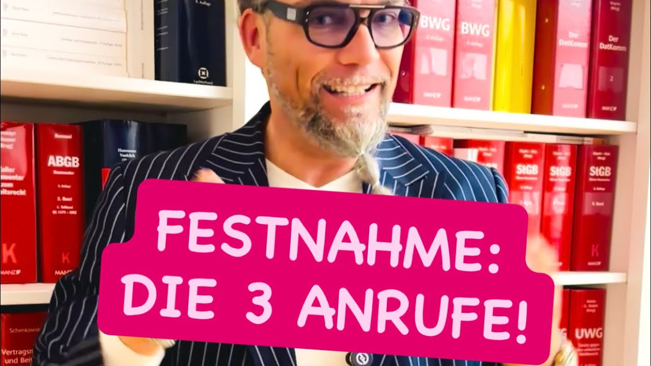 🚨 FESTGENOMMEN? Diese 3 Anrufe retten Sie vor dem Gefängnis! ⚖️🚨