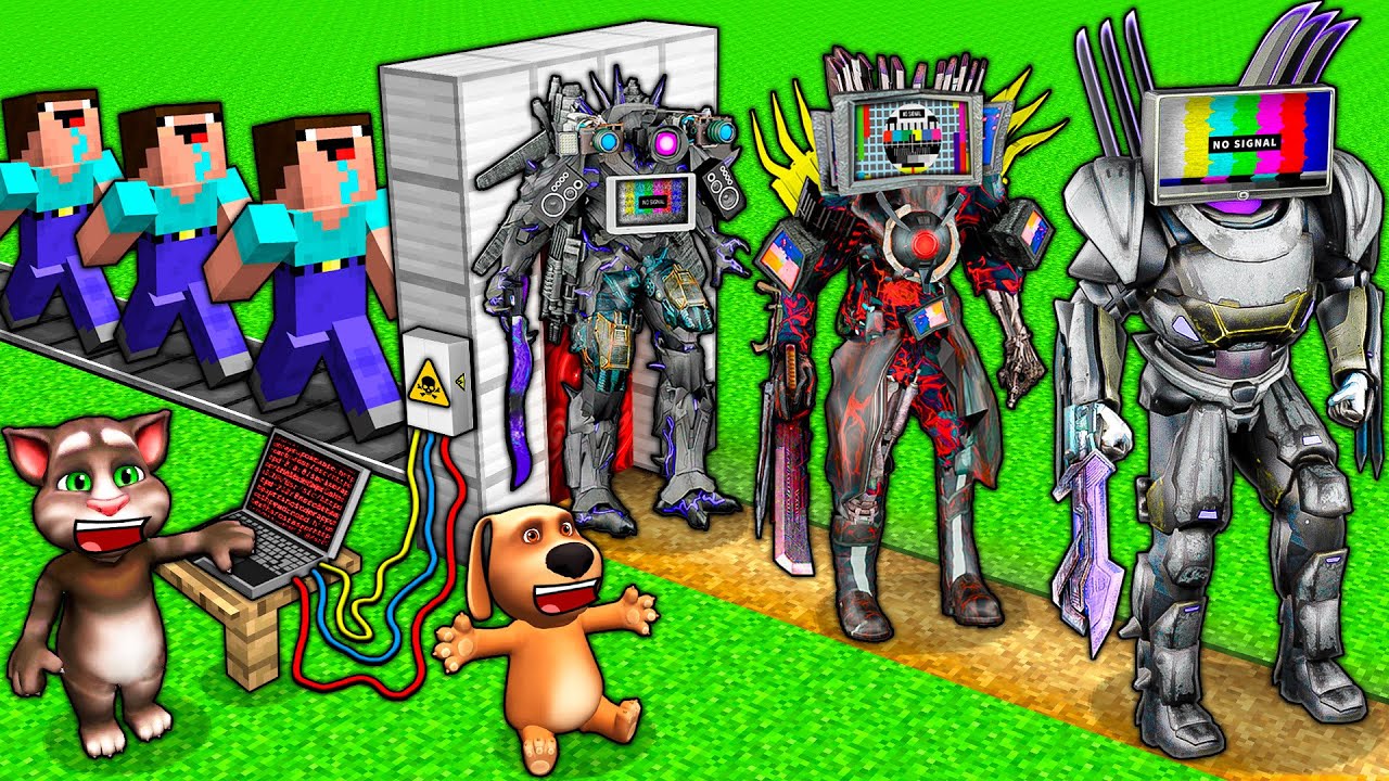 SECRET UPGRADE of CAMERA TV TITAN BOSS vs SPEAKER MAN and SKIBIDI TOILET in MINECRAFT animation
