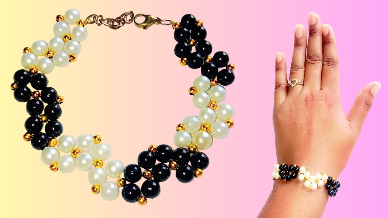 DIY Cute Beaded Bracelet Making | Crystal & Stone Bracelet Tutorial | Easy Jewelry for Beginners