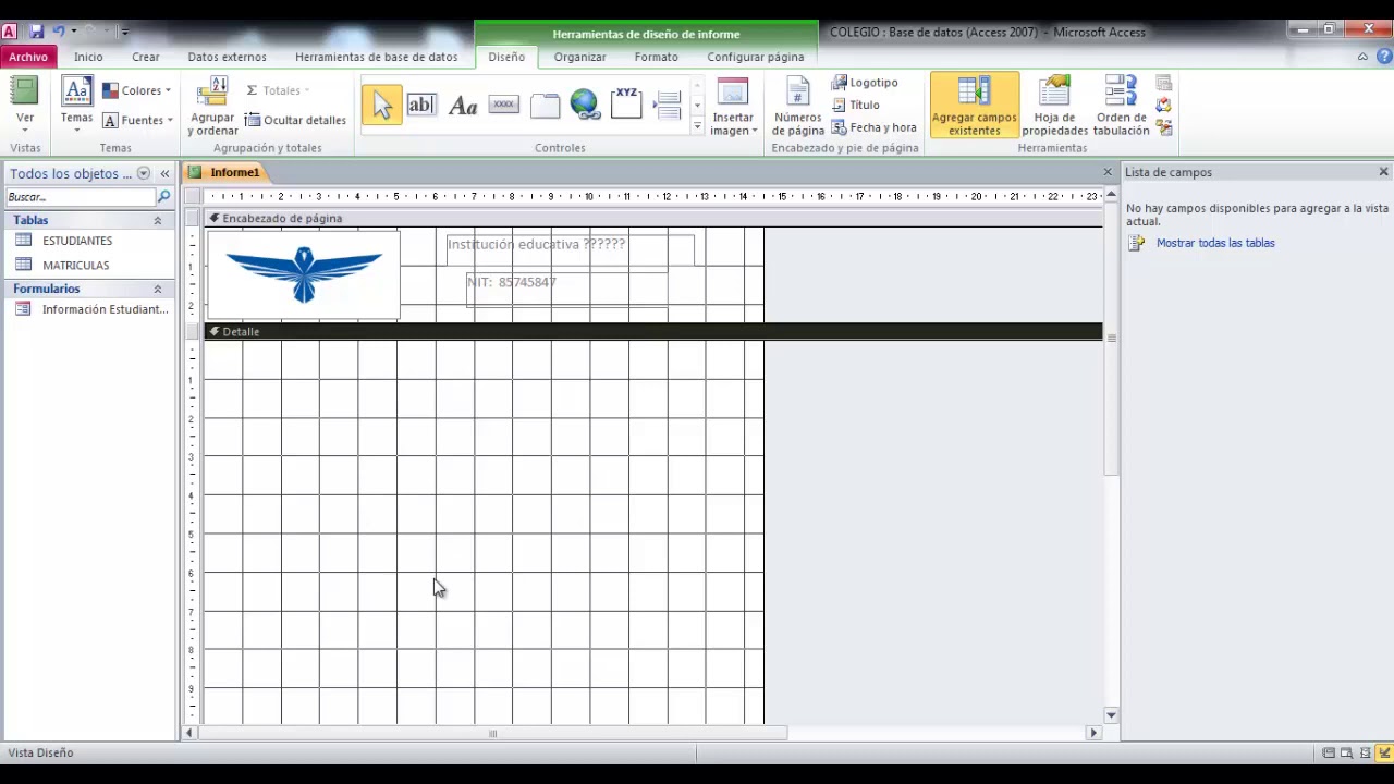 Microsoft Access  Informes