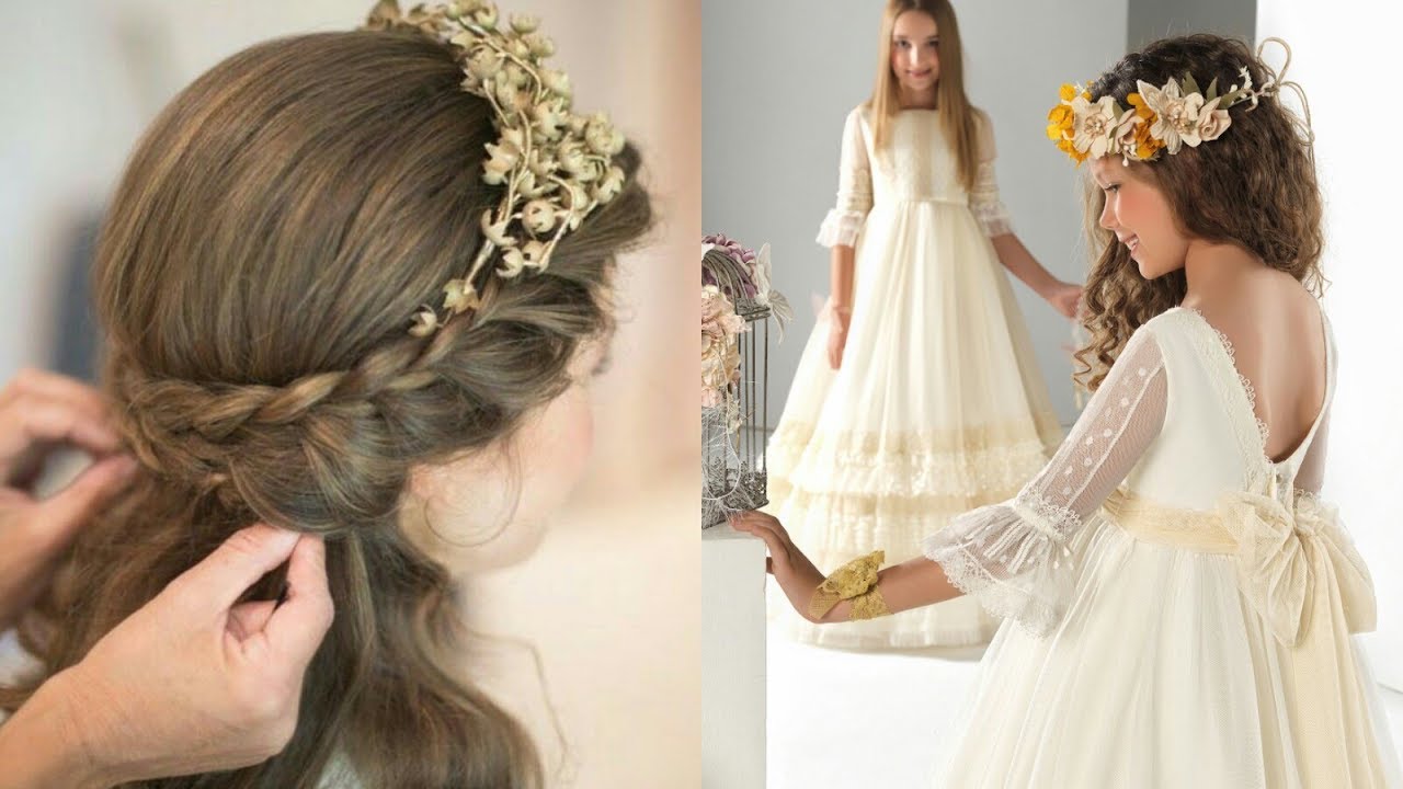 Moda 2025 de PRIMERA COMUNIÓN en PEINADOS, VESTIDOS, CORONAS y más DETALLES de tendencia de Niña
