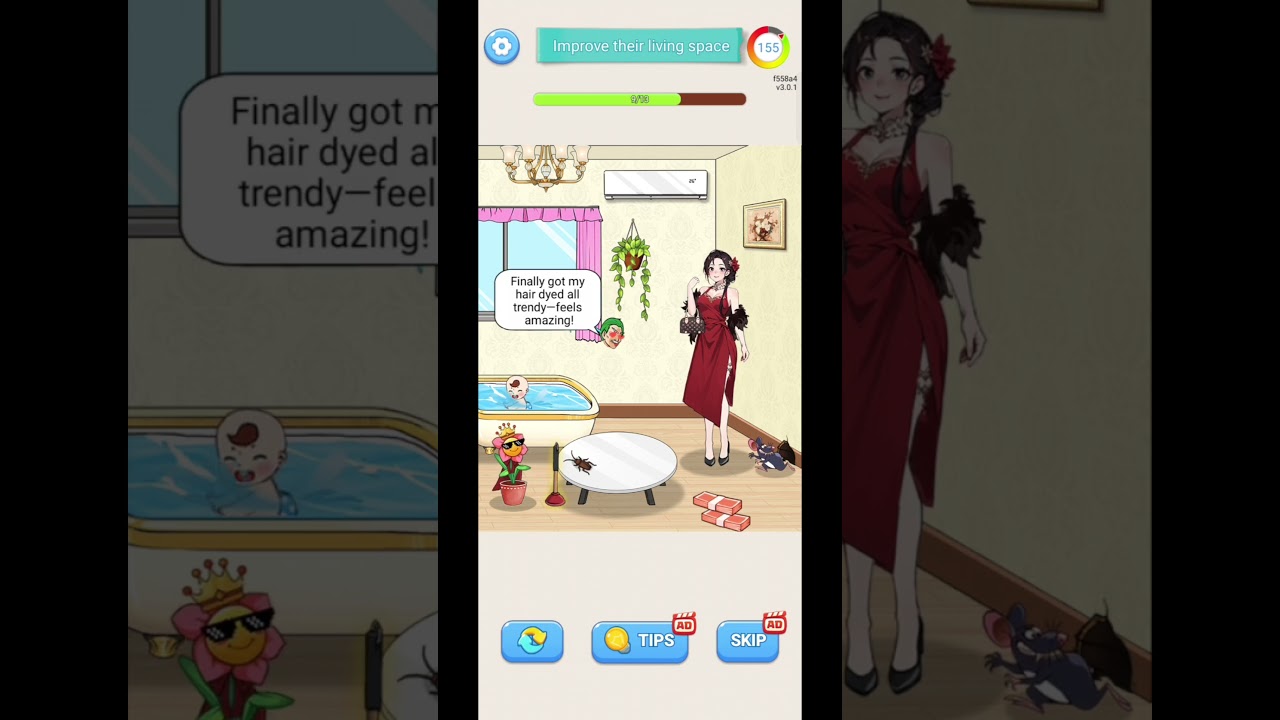 Crazy Brain Puzzle; Level:-159,  Renovate 7 (Improve their Living Space) #girlgamer #brainteasers