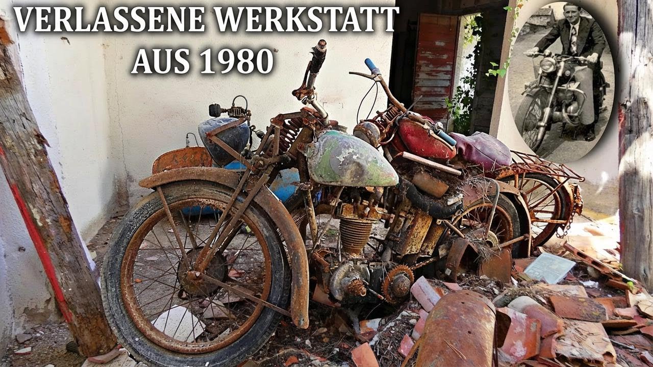 Vergessene Motorrad-Werkstatt aus den 80ern – Entdecke das verlassene Chaos!